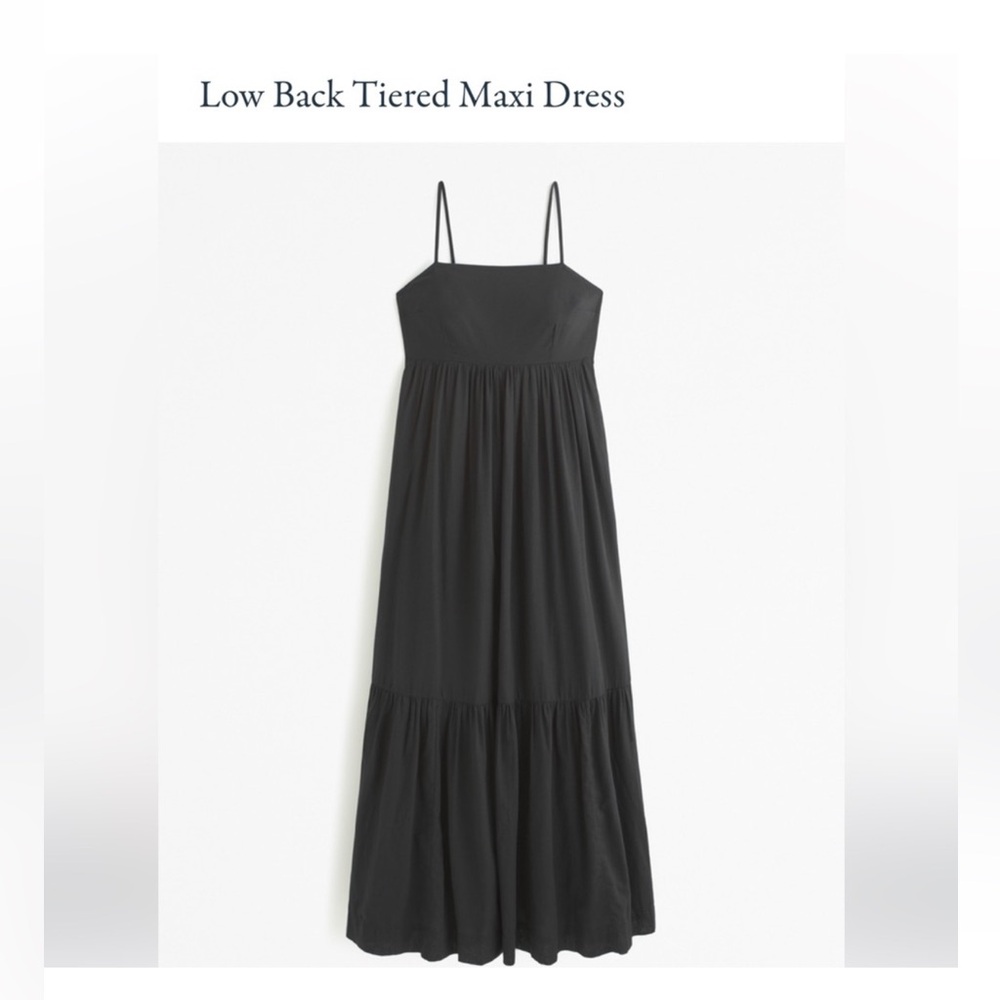 Abercrombie low back tiered maxi dress
